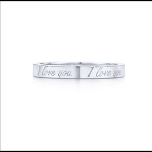 Tiffany & Co. I Love You ring size 7